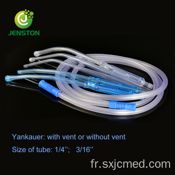 Consommables médicaux Yankauer Suction Set Tubes jetables